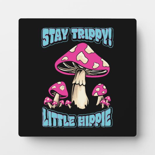 Blijf Trippy! Kleine Hippie Fotoplaat (Voorkant)
