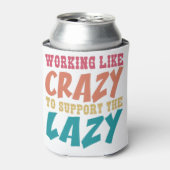 Blijf Trippy Kleine hippie grappige Kleurrijke Ret Blikjeskoeler (Blikje Voorkant)