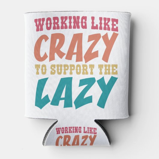 Blijf Trippy Kleine hippie grappige Kleurrijke Ret Blikjeskoeler (Voorkant)