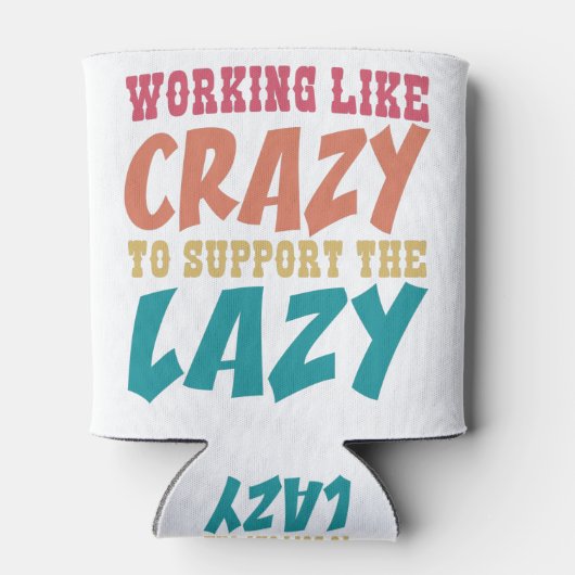 Blijf Trippy Kleine hippie grappige Kleurrijke Ret Blikjeskoeler (Achterkant)