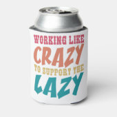 Blijf Trippy Kleine hippie grappige Kleurrijke Ret Blikjeskoeler (Blikje Achterkant)