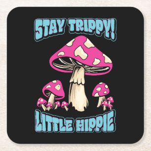 Blijf Trippy! Kleine Hippie Kartonnen Onderzetters