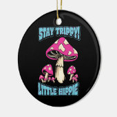 Blijf Trippy! Kleine Hippie Keramisch Ornament (Links)