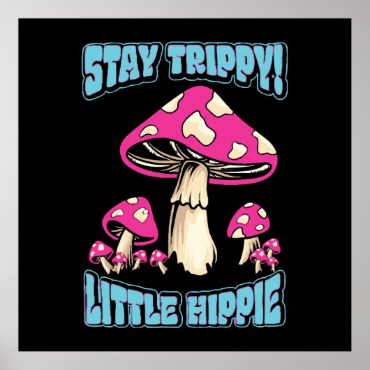 Blijf Trippy! Kleine Hippie Poster (Voorkant)