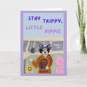 Blijf Trippy, Kleine Hippie Tuxedo Kat Kaart