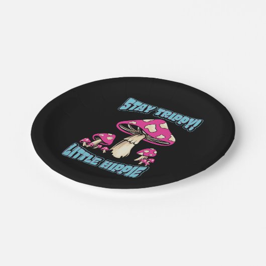 Blijf Trippy! Little Hippie Papieren Bordje (Gekanteld)