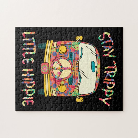 Blijf Trippy Little Hippie  Peace Sign Legpuzzel (Horizontaal)