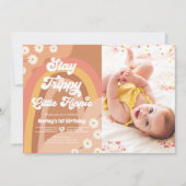 Blijf Trippy Little Hippie Retro Daisy Birthday In Kaart (Voorkant)