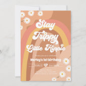 Blijf Trippy Little Hippie Retro Daisy Birthday Kaart (Voorkant)