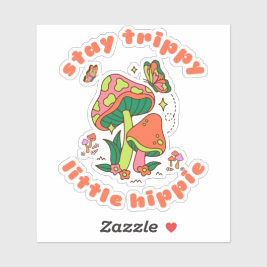 Blijf Trippy Little Hippie Sticker (Vel)