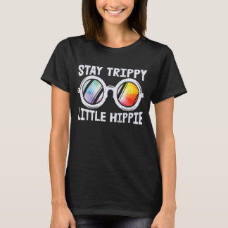 Blijf Trippy Little Hippie Tie Dye Sunbril Vinta T-shirt