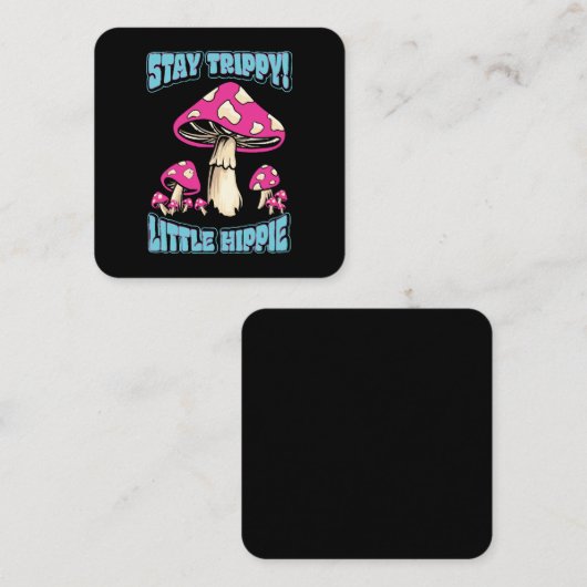 Blijf Trippy! Little Hippie Vierkante Visitekaartje (Voorkant / Achterkant)