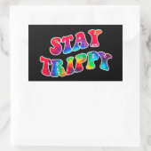 BLIJF TRIPPY motivatie en inspirerend Rechthoekige Sticker (Tas)