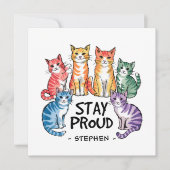 Blijf trots – Rainbow Cat LGBTQ Pride (Voorkant)
