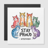 Blijf trots – Rainbow Cat LGBTQ Pride (Voorkant / Achterkant)