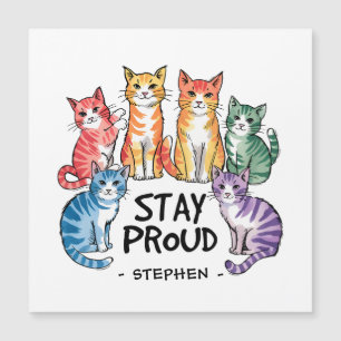 Blijf trots – Rainbow Cat LGBTQ Pride