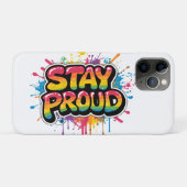 Blijf Trots - Regenboog Pride LGBTQ+ Citaat Case-Mate iPhone Case (Achterkant (horizontaal))