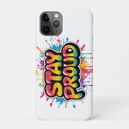 Blijf Trots - Regenboog Pride LGBTQ+ Citaat Case-Mate iPhone Case (Achterkant)