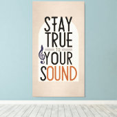 Blijf trouw aan je geluid 2 canvas afdruk (Insitu (Houten vloer))