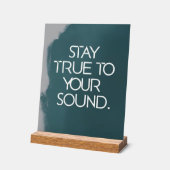 Blijf trouw aan je geluid acryl bord (Hoek)