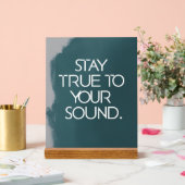 Blijf trouw aan je geluid acryl bord (Huwelijk)