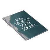 Blijf trouw aan je geluid notitieboek (Rechterzijde)