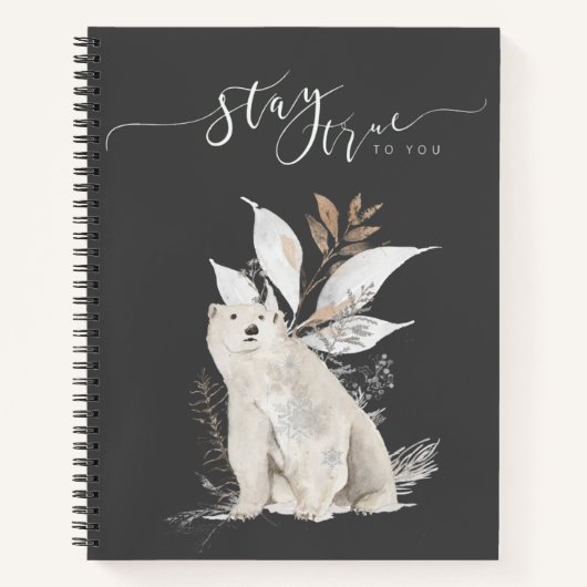 Blijf trouw aan je polaire Beer Notitieboek - wees (Voorkant)