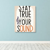 Blijf Trouw Aan Je Sound 2 Canvas Afdruk (Insitu (Houten vloer))