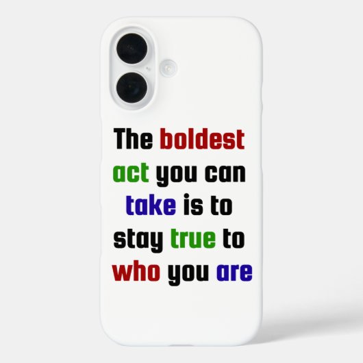Blijf trouw aan jezelf: de dapperste daad Case-Mate iPhone case (Achterkant)