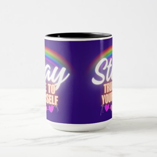 Blijf trouw aan jezelf mok (Midden)