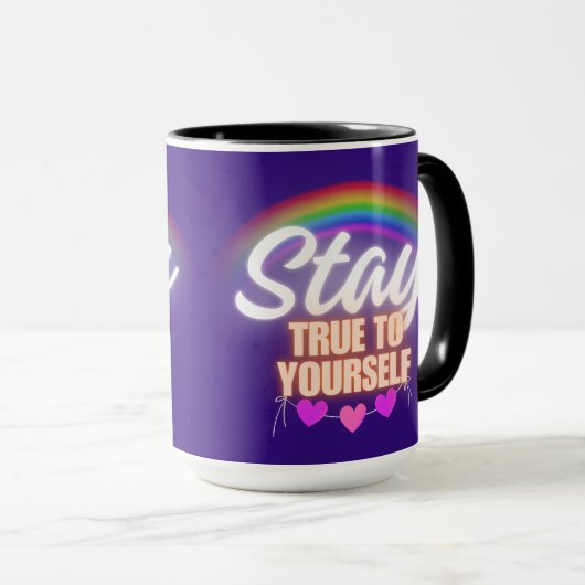 Blijf trouw aan jezelf mok (Voorkant rechts)