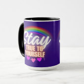 Blijf trouw aan jezelf mok (Voorkant links)