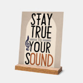 Blijf trouw aan uw geluidsoptie 2 acryl bord (Hoek)