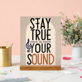 Blijf trouw aan uw geluidsoptie 2 acryl bord (Huwelijk)