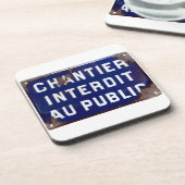 Blijf uit! bier onderzetter (Linkerzijde)