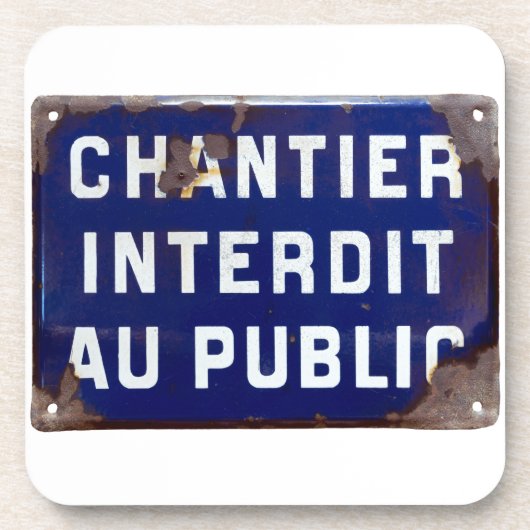 Blijf uit! bier onderzetter (Voorkant)