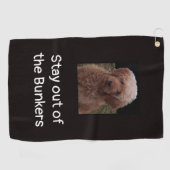 Blijf uit de Bunkers Golfhanddoek (Horizontaal)