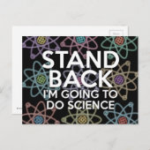 BLIJF UIT DE BUURT, IK GA WETENSCHAP DOEN BRIEFKAART (Voorkant / Achterkant)