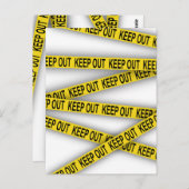 Blijf uit de buurt, kruis politietape 3d niet briefkaart (Voorkant / Achterkant)