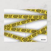 Blijf uit de buurt, kruis politietape 3d niet briefkaart (Achterkant)