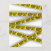 Blijf uit de buurt, kruis politietape 3d niet briefkaart (Voorkant)