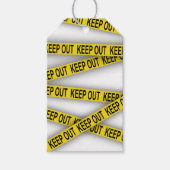 Blijf uit de buurt, kruis politietape 3d niet cadeaulabel (Voorkant)