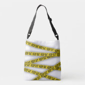 Blijf uit de buurt, kruis politietape 3d niet crossbody tas (Achterkant)