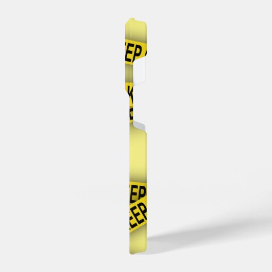 Blijf uit de buurt, kruis politietape 3d niet iPhone hoesje (Linkerkant)