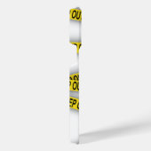 Blijf uit de buurt, kruis politietape 3d niet iPhone hoesje (Rechterkant)