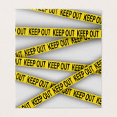 Blijf uit de buurt, kruis politietape 3d niet kaart (Buitenkant ongevouwen)