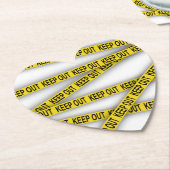 Blijf uit de buurt, kruis politietape 3d niet kartonnen onderzetters (Gekanteld)