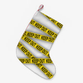 Blijf uit de buurt, kruis politietape 3d niet kleine kerstsok (Voorkant (Hangend))