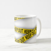 Blijf uit de buurt, kruis politietape 3d niet koffiemok (Voorkant rechts)