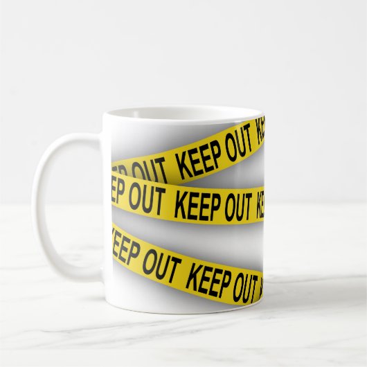 Blijf uit de buurt, kruis politietape 3d niet koffiemok (Links)